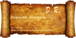 Dominek Rozanna névjegykártya